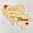 Corazón de Madera Personalizado para Pedir Matrimonio