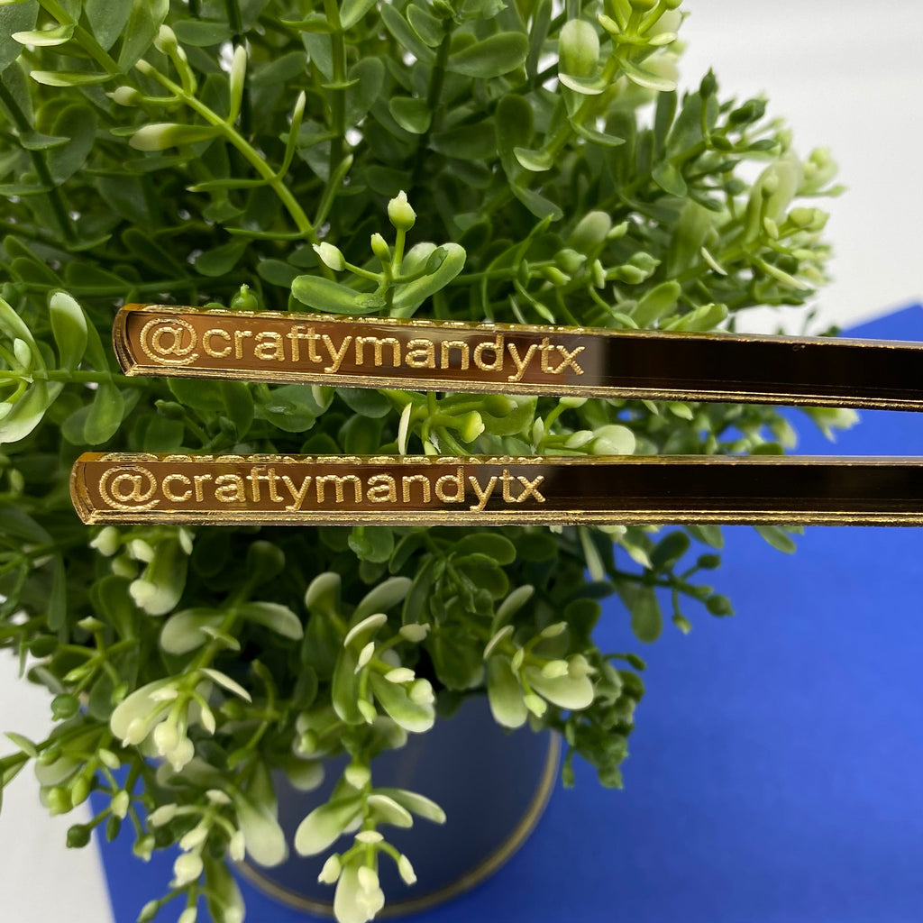 Personalized acrylic cake topper stick 7”