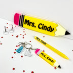 Teacher Sign, Pencil and Keychain
