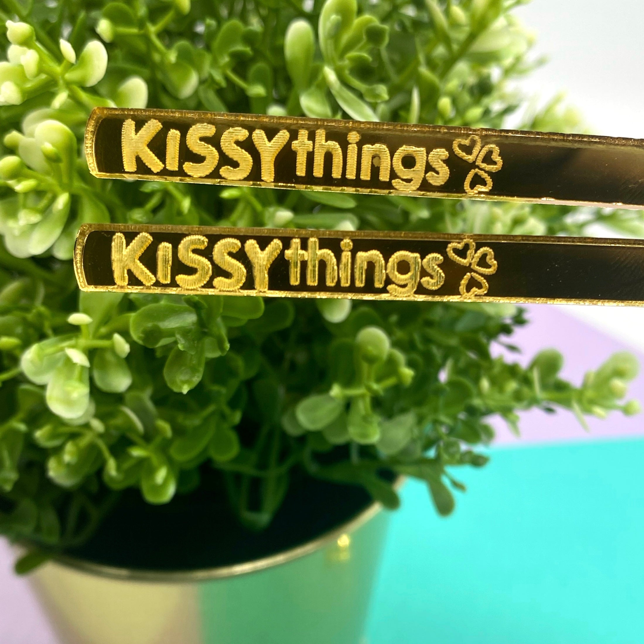 Personalized acrylic cake topper stick 7”