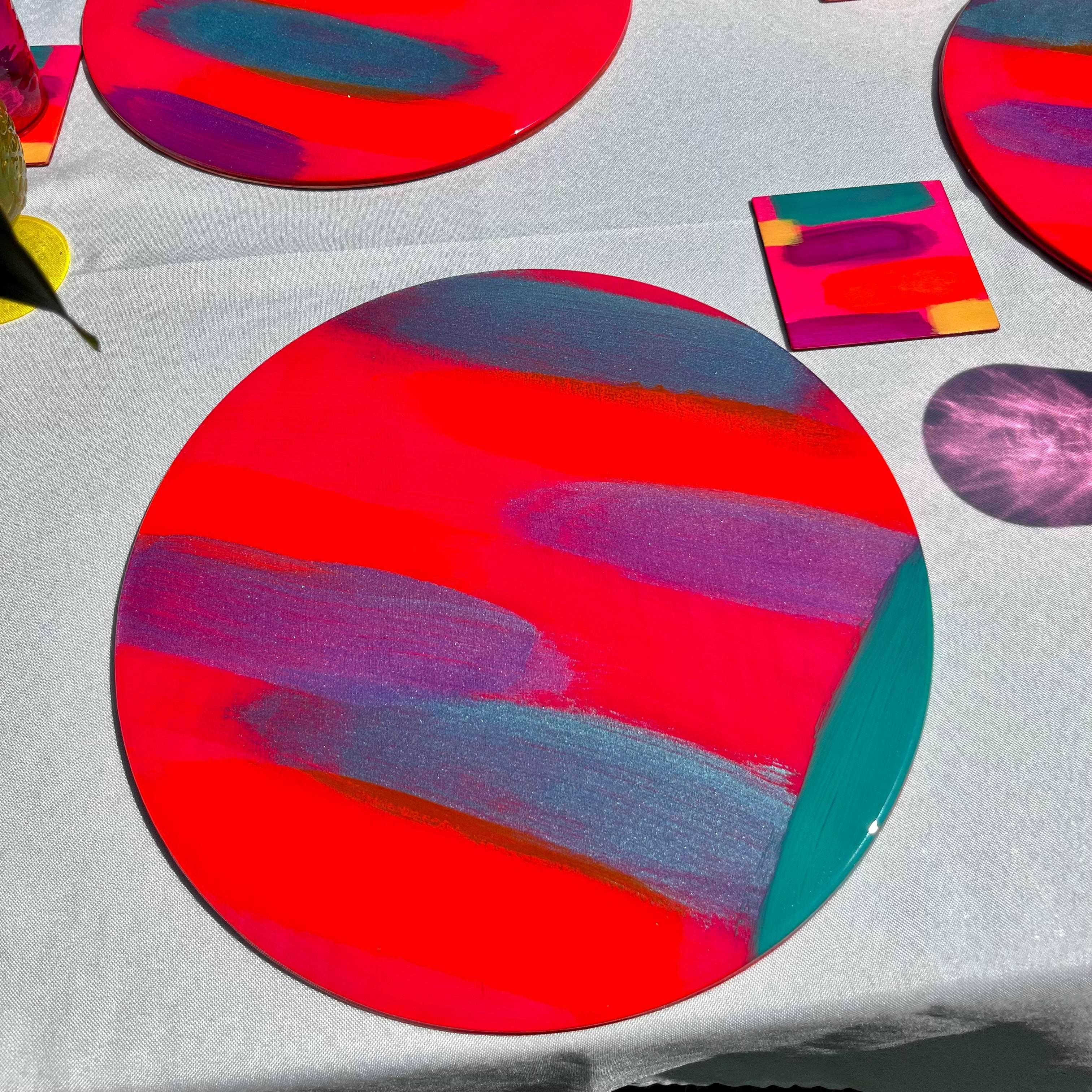 Charger Plate Cover and Coaster Set (6 places)