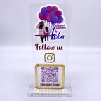 QR Acrylic Sign. 3" x 7.5"