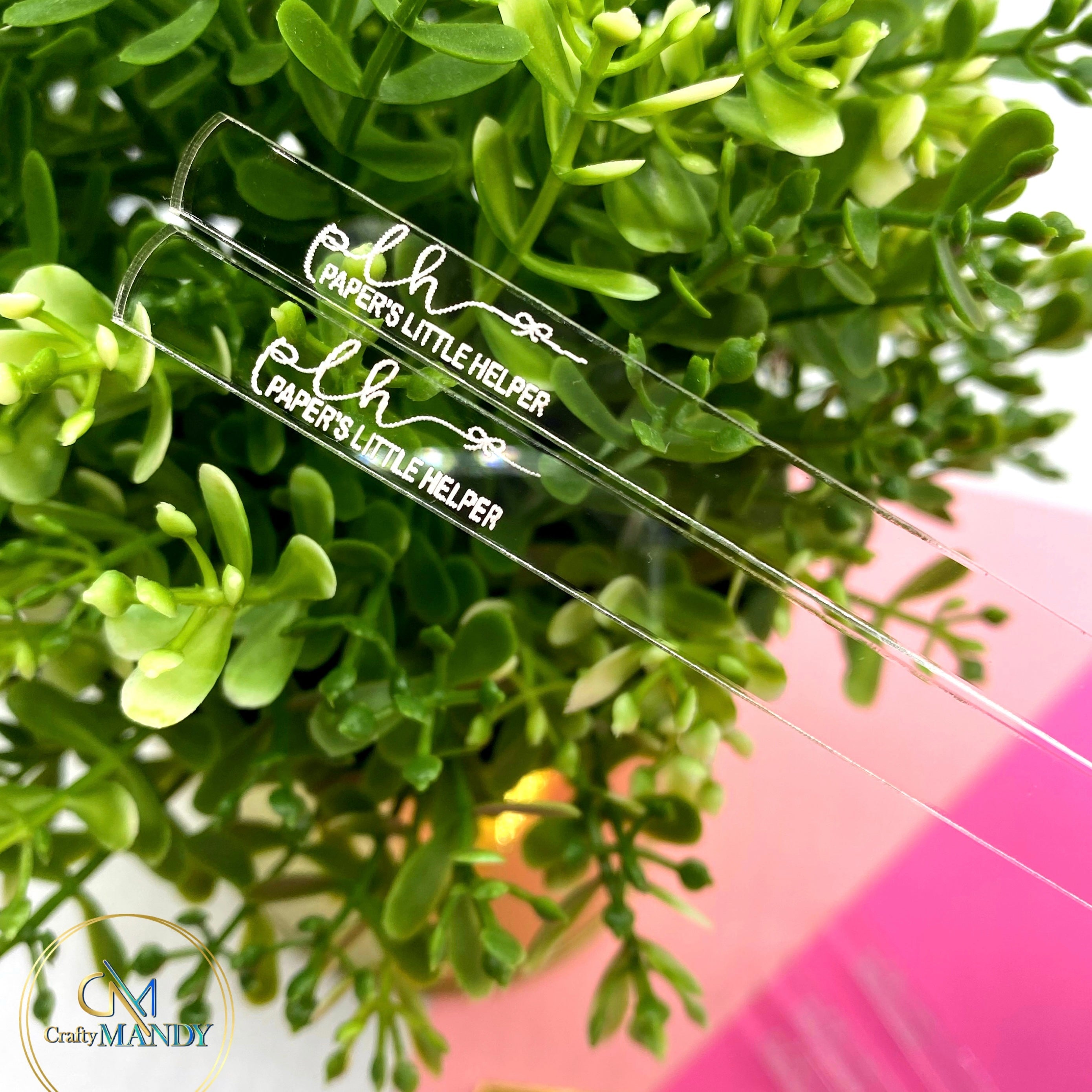 Personalized acrylic cake topper stick 7”