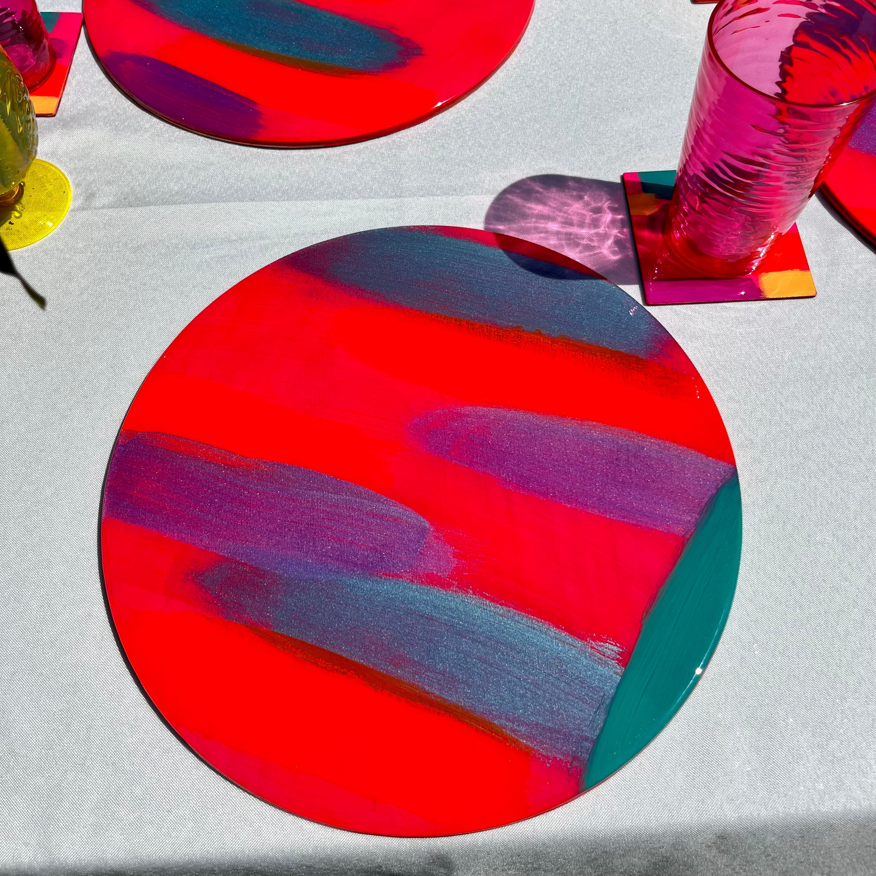 Charger Plate Cover and Coaster Set (6 places)