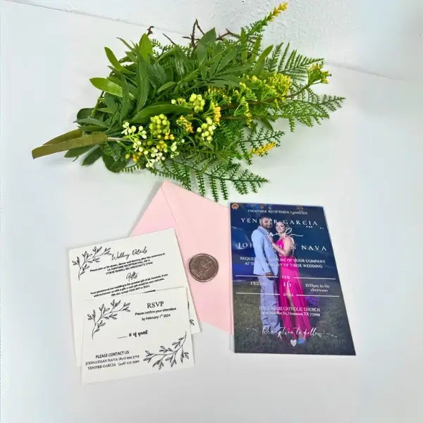 Invitación de Boda en Acrílico Personalizada