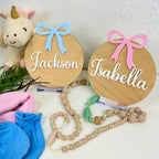 Placa Personalizada para Cuna – Nombres en Acrílico