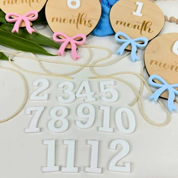 Set de Placa Mensual para Fotos del Bebé – Diseño Intercambiable