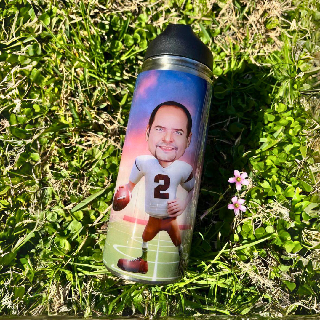 Termo de Agua con Caricatura personalizada. 18oz