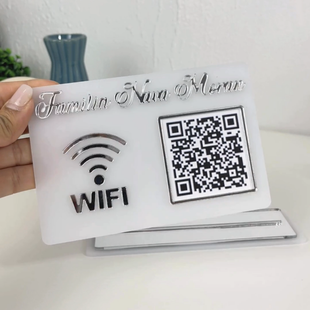 Aviso Wifi en Acrilico.  4" x 6"