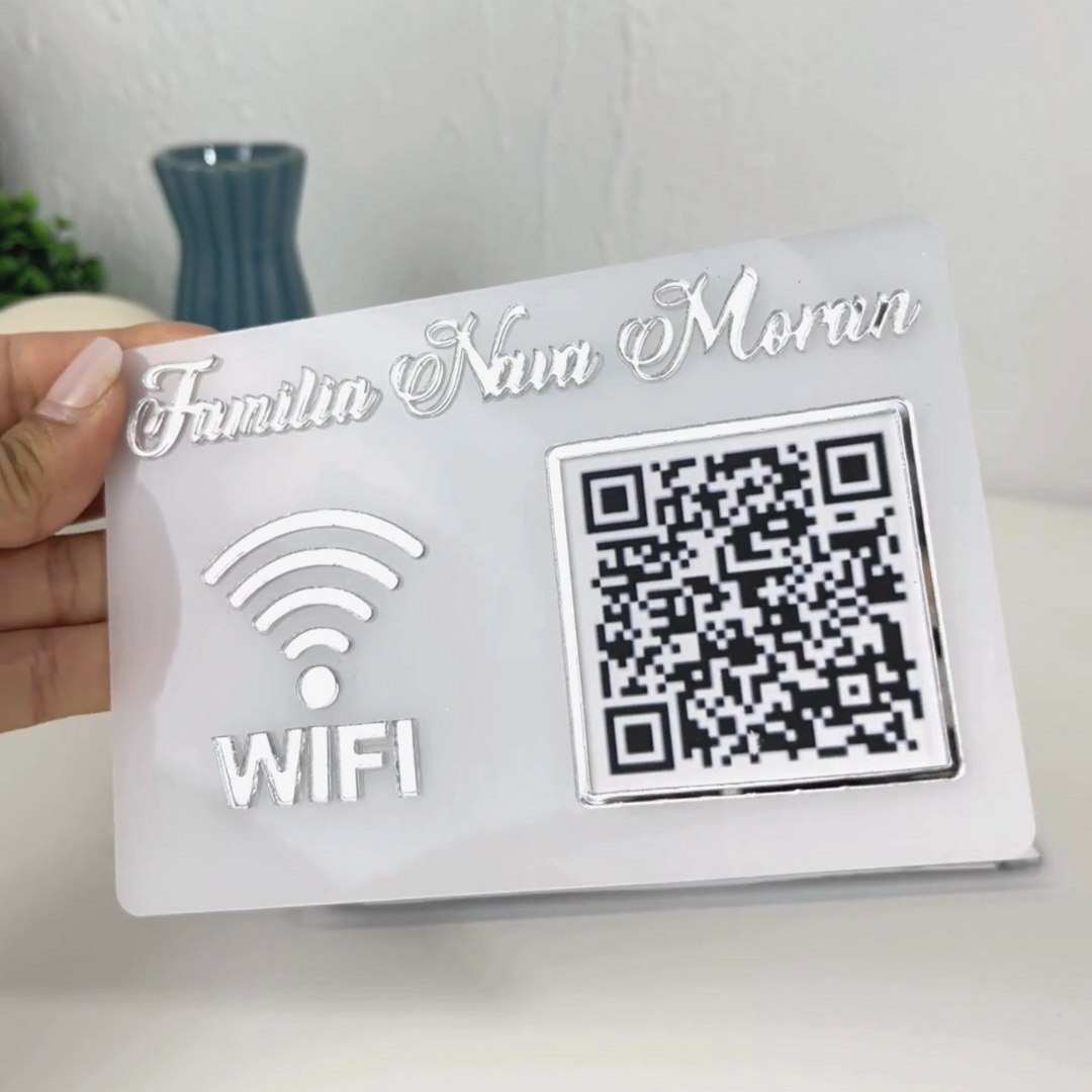 Aviso Wifi en Acrilico.  4" x 6"